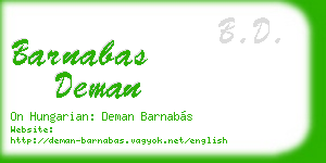 barnabas deman business card